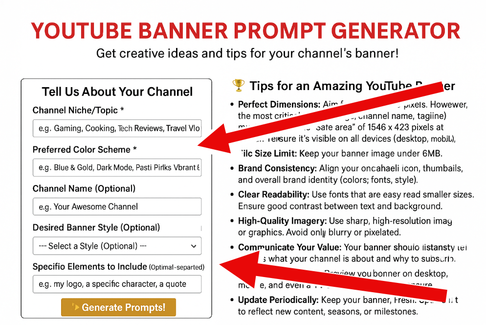 YouTube Banner Prompt Generator